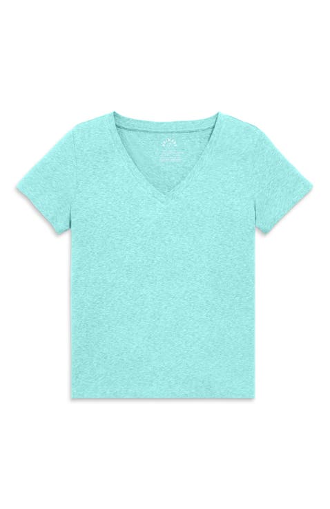 Adult Heathered Easy V-Neck Tee (Women's Fit)