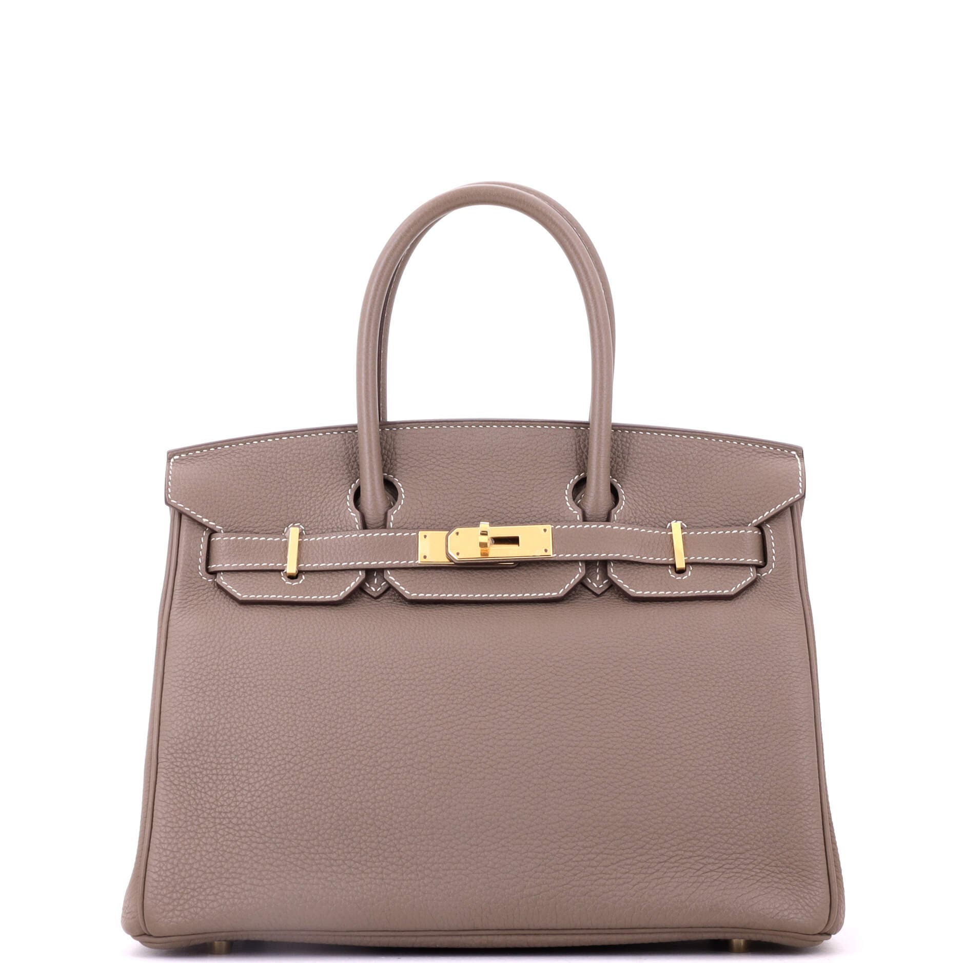 Birkin Handbag Grey Togo with Gold Hardware 30, Main, color, Grey