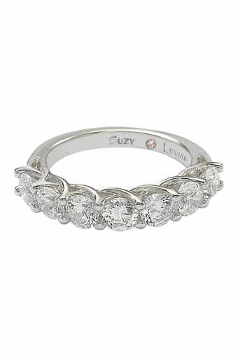 Cubic Zirconia Half Eternity Band Ring