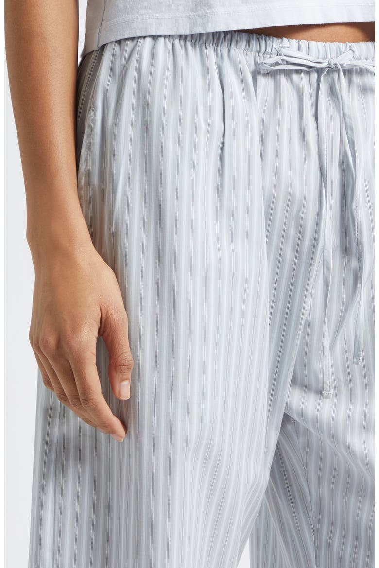Yoshi Stripe Cotton Blend Drawstring Pants, Alternate, color, STERLING STRIPE