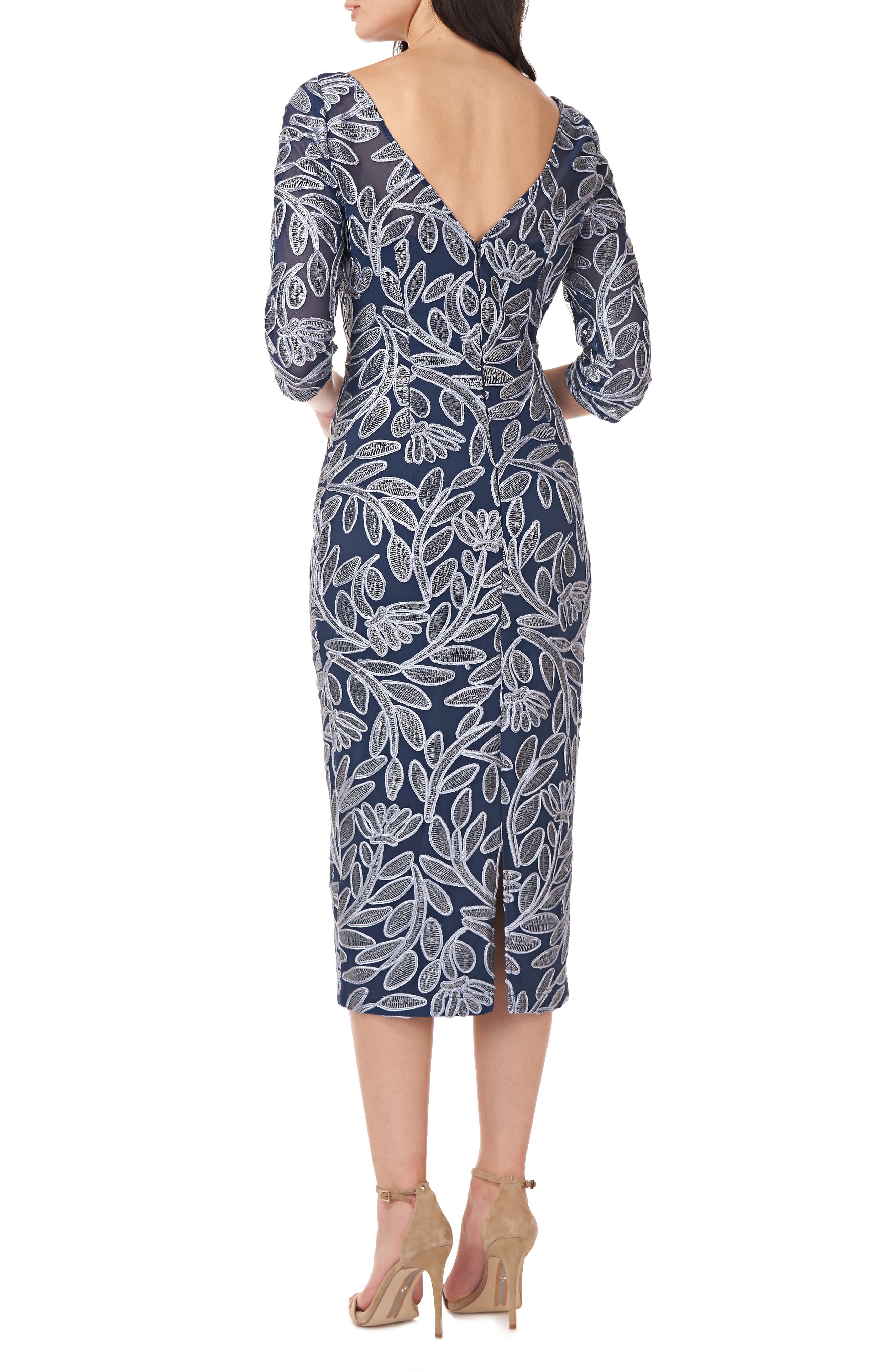 JS Collections Floral Embroidered Cocktail Sheath (Women) | Nordstrom