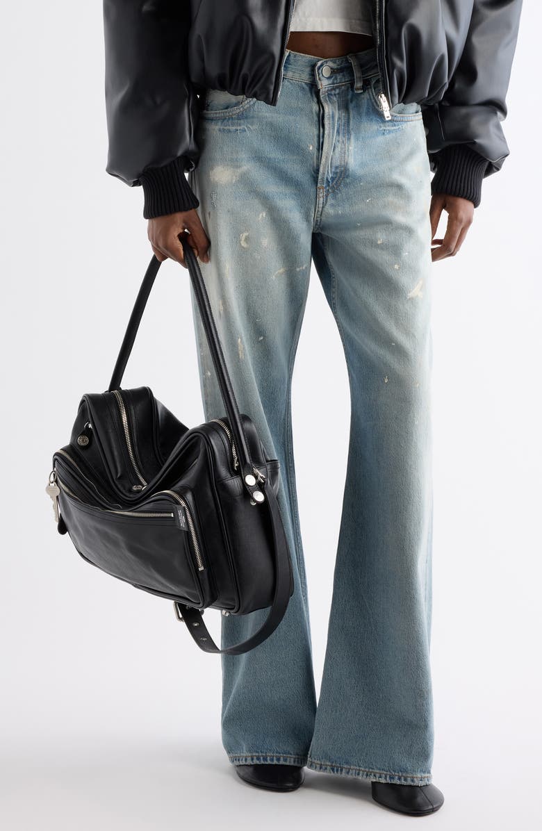 Acne Studios Medium Camero Leather Shoulder Bag, Alternate, color,