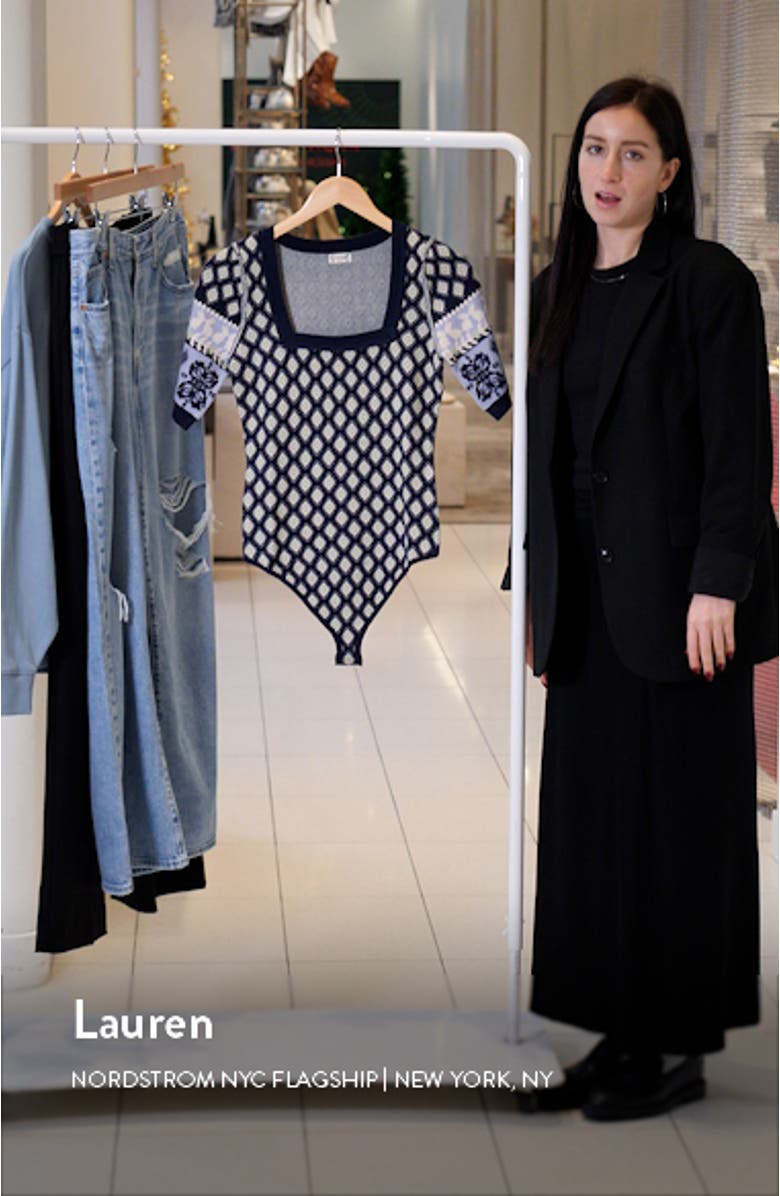 Snow Bunny Square Neck Bodysuit, sales video thumbnail