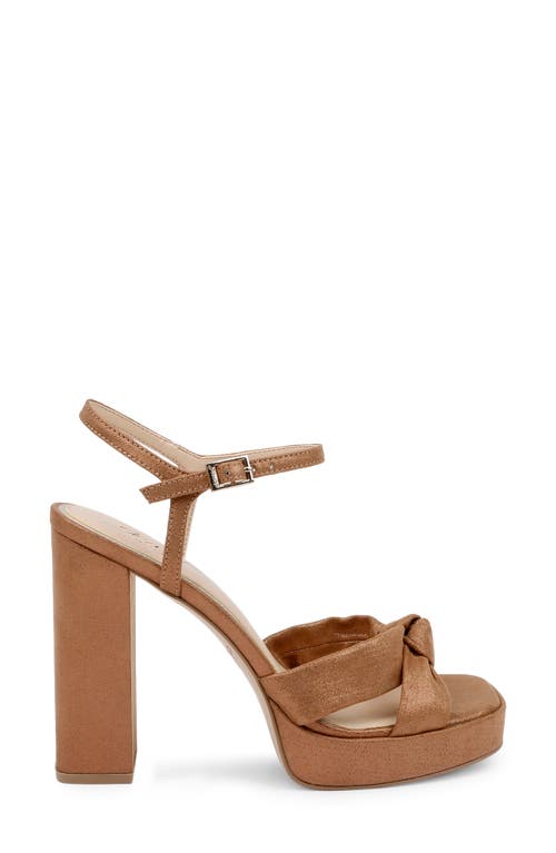 Jewel Badgley Mischka Valencia Ankle Strap Platform Sandal In Bronze