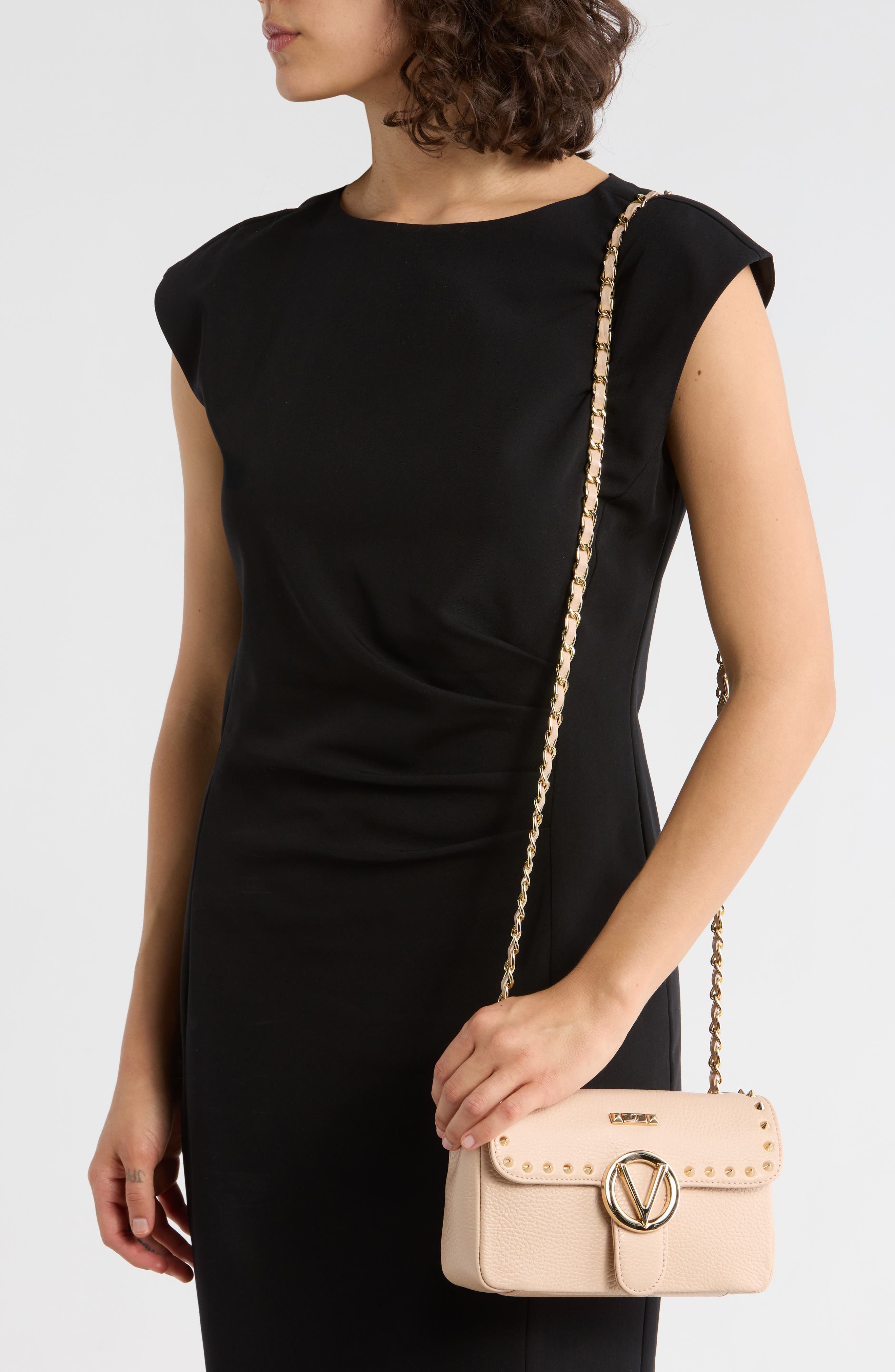 VALENTINO BY MARIO VALENTINO Poisson Preciosa Leather Crossbody Bag, Alternate, color, Rose