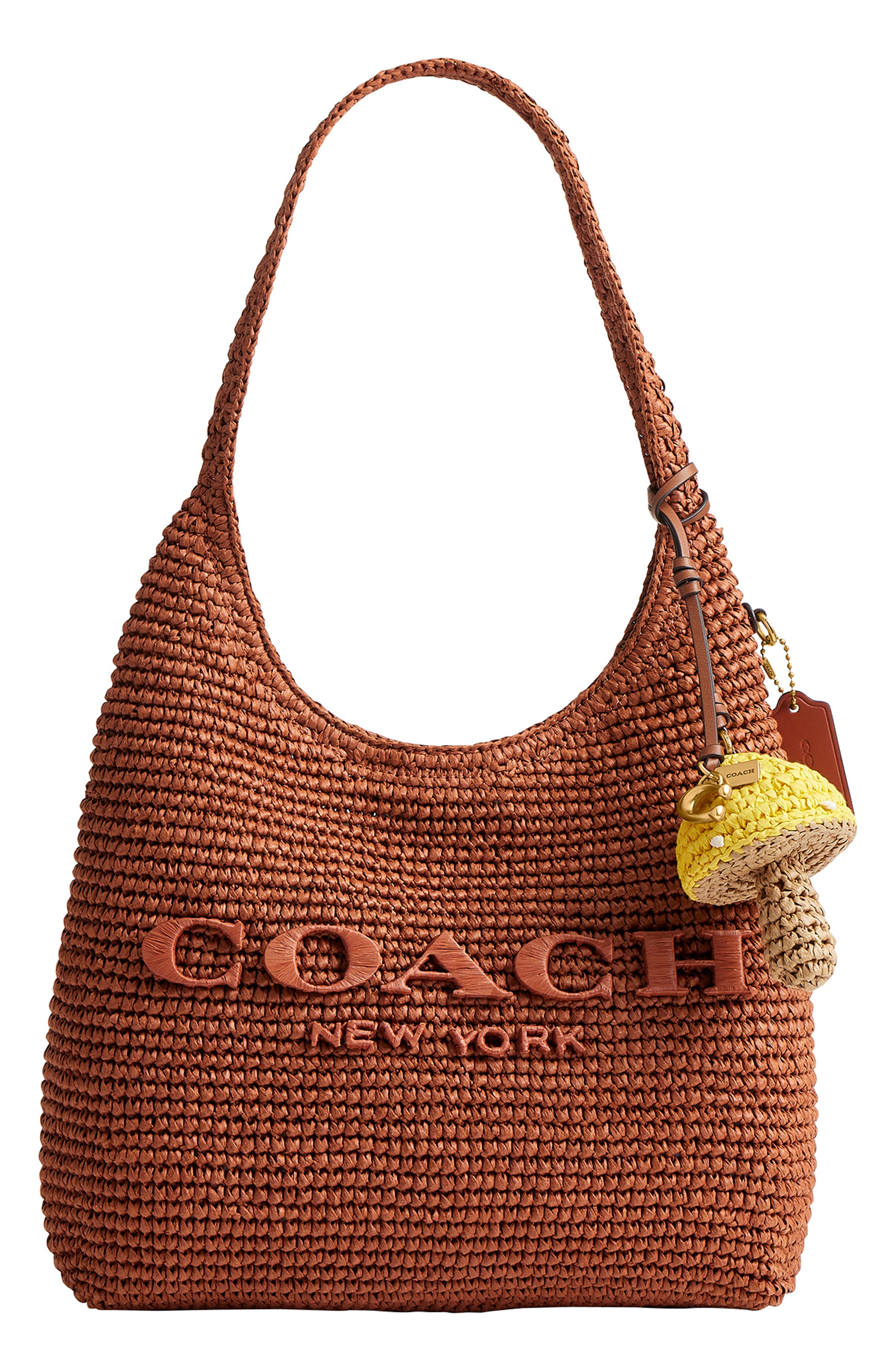 COACH Straw Mushroom Bag Charm, Alternate, color, 