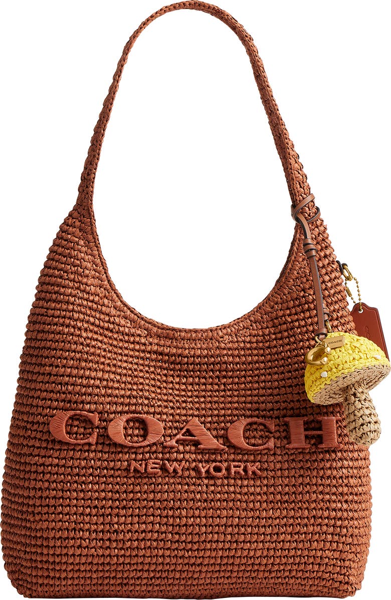COACH Straw Mushroom Bag Charm, Alternate, color,
