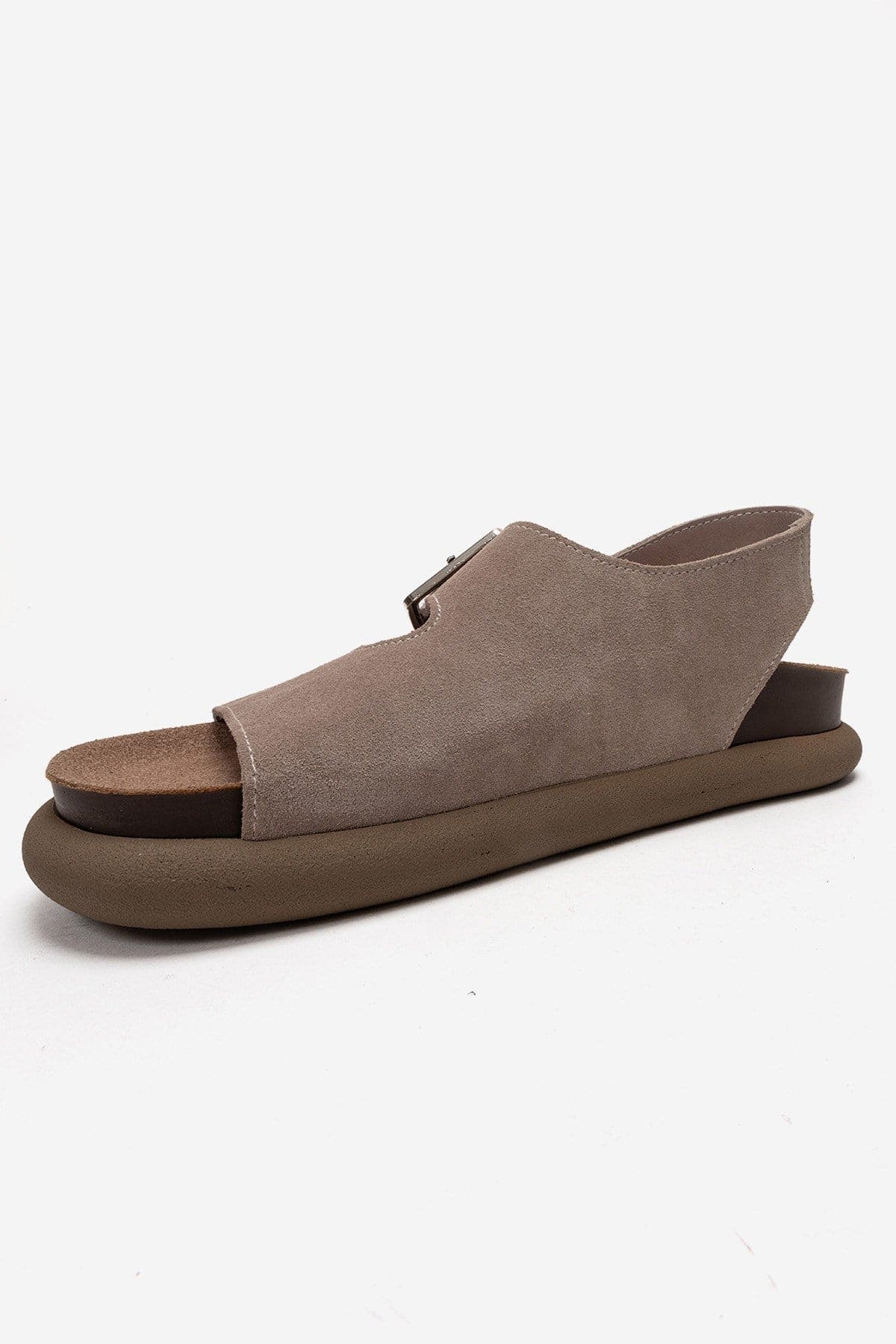 Jalven Leather Sandal, Alternate, color, Ivory Suede