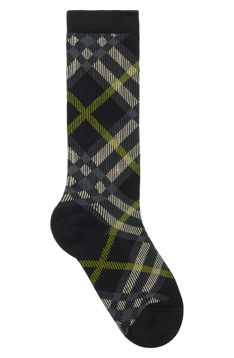 Burberry Bias Check Crew Socks, Alternate, color, 