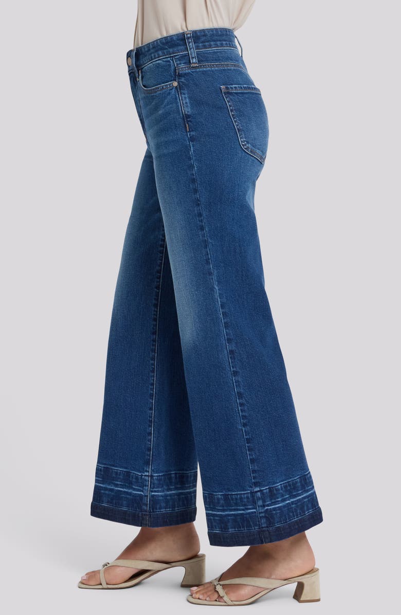 NYDJ Mia Release Hem High Waist Ankle Flare Palazzo Jeans, Alternate, color, Trail Lands