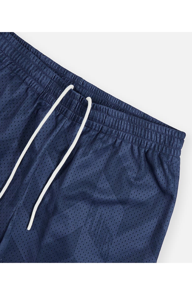 PAPER PLANES Chevron Mesh Drawstring Shorts, Alternate, color, Navy