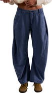 Free People Spotlight Washed Barrel Leg Trousers