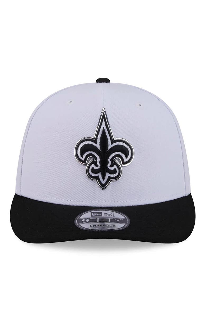 Men's New Era  White/Black New Orleans Saints 2026 NFL Draft Pre-Curved 9FIFTY Snapback Hat, Alternate, color, White
