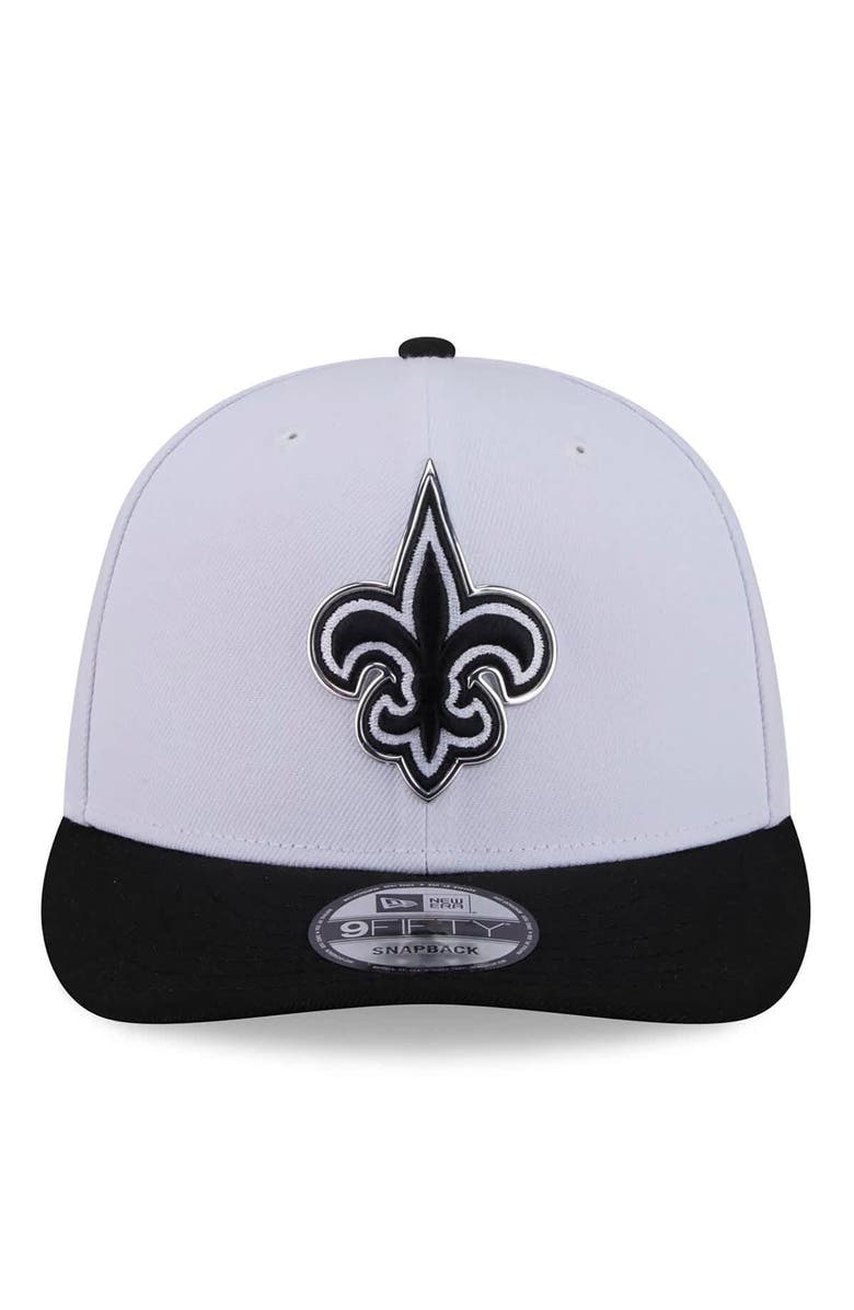 New Era Men's New Era  White/Black New Orleans Saints 2026 NFL Draft Pre-Curved 9FIFTY Snapback Hat, Alternate, color, White