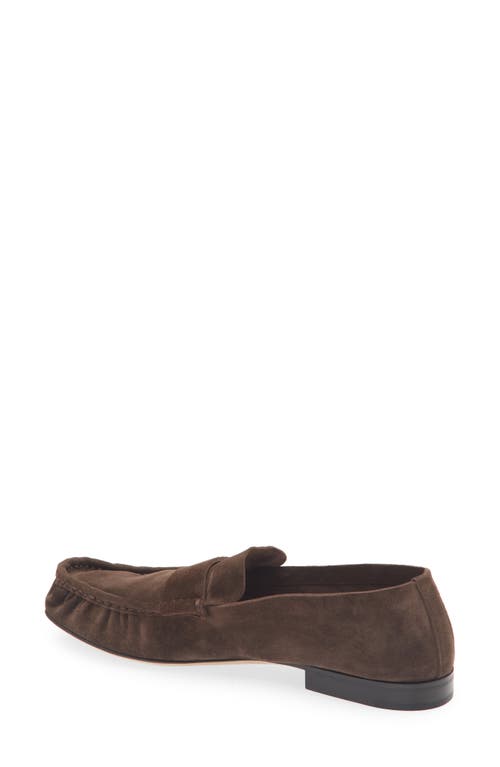 The Row Soft Moc Toe Loafer In Brown