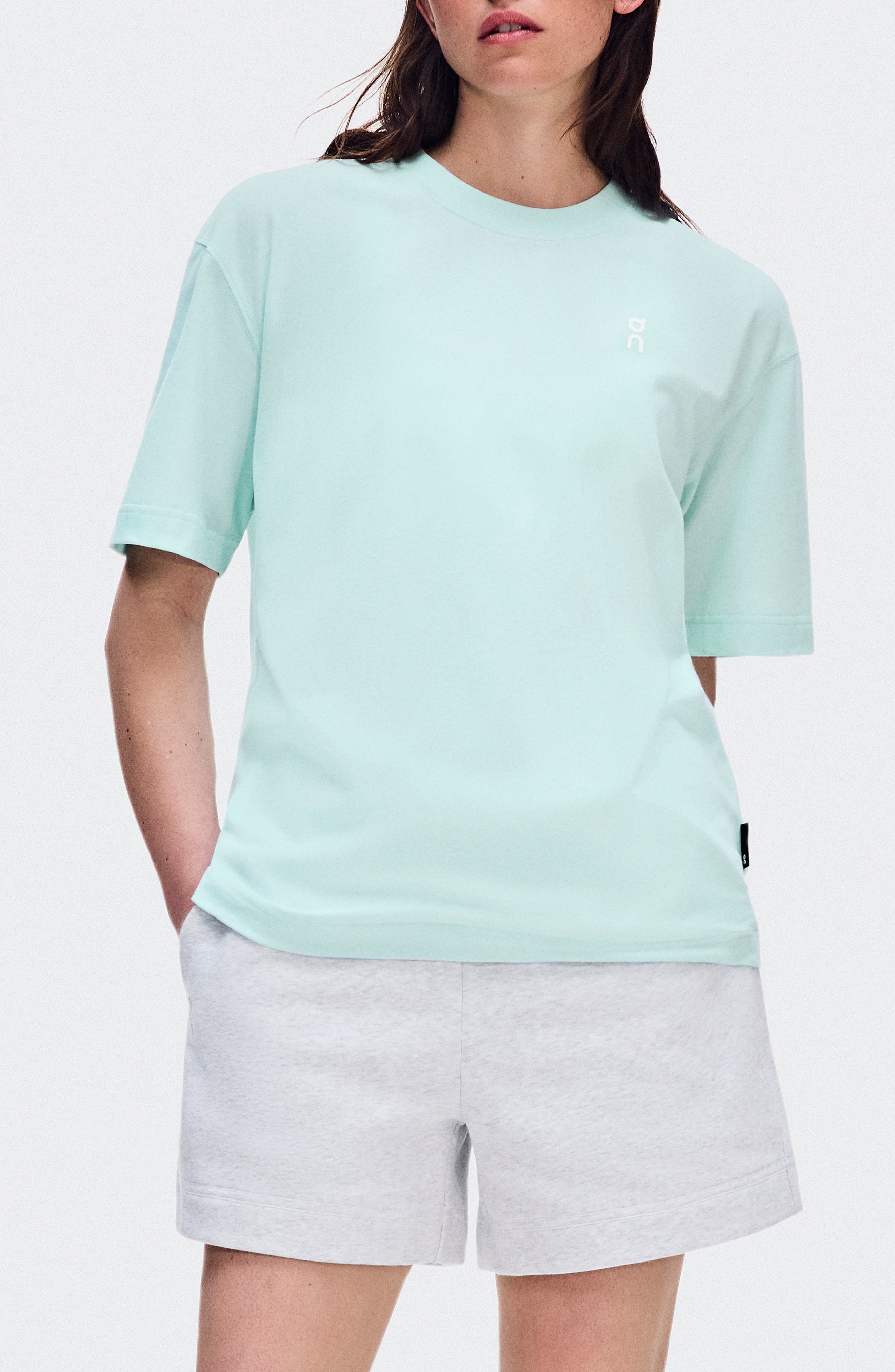 On Club T Oversize Organic Cott T-shirt In Flurry
