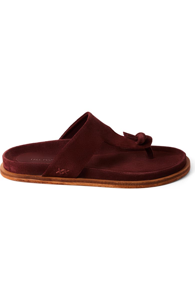 Free People Mika Flip Flop, Alternate, color, Cherry Cola Suede