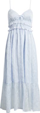All in Favor Ruffle Hem Eyelet Dress