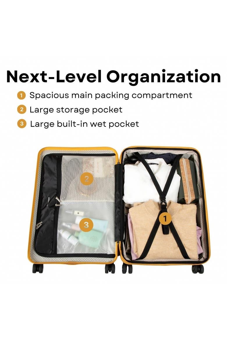 Cambria Hardside Luggage 2 Piece Set, Alternate, color, Mango Tango