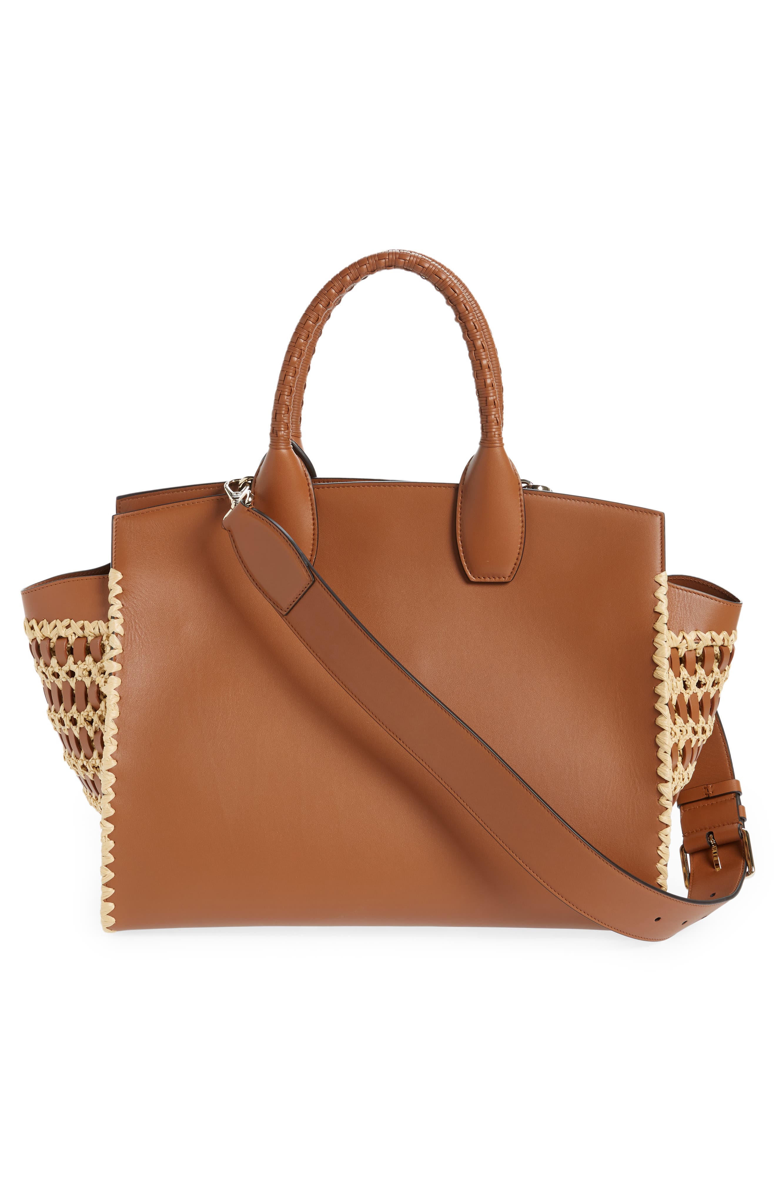 FERRAGAMO The Studio Soft Woven Top Handle Bag, Alternate, color, 