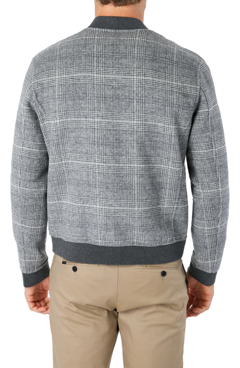 7 Diamonds Glasgow Slim Fit Reversible Wool Blend Bomber Jacket, Alternate, color,