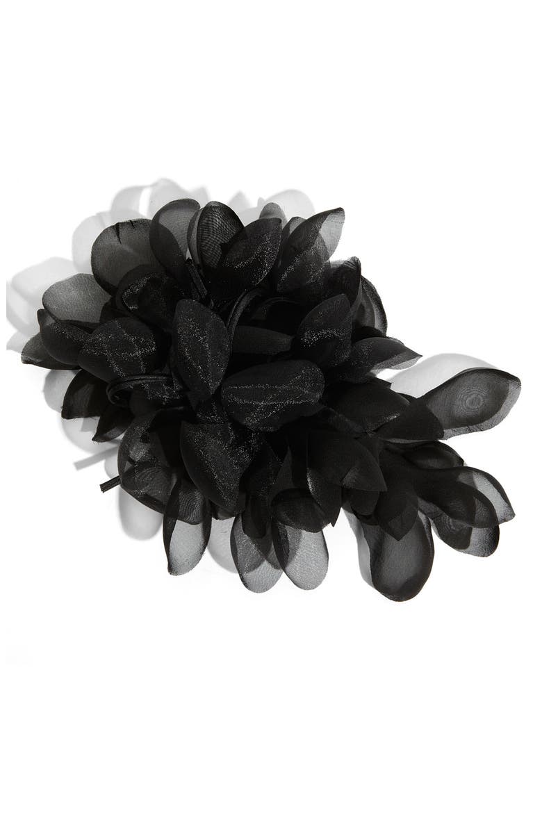 'Tropical Flower' Hair Clip, Alternate, color, BLACK