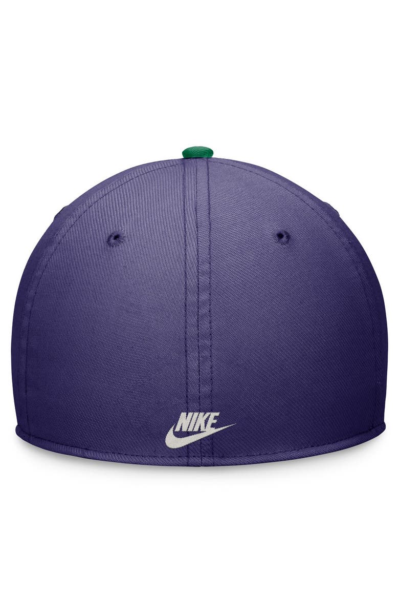 Nike Men's Nike Purple/Green Tampa Bay Rays Cooperstown Collection Rewind Swooshflex Performance Hat, Alternate, color, Purple