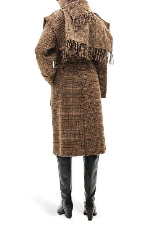 MANGO MANGO WOOL-BLEND MICRO-HOUNDSTOOTH COAT 