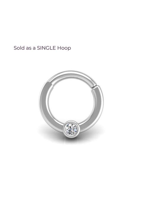 Cyclops Flat Hoop Earring