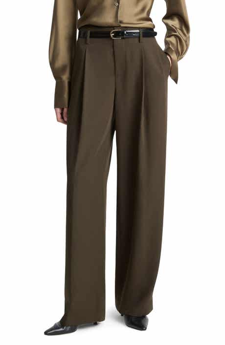 Vince High Waist Pleated Wide Leg Pants