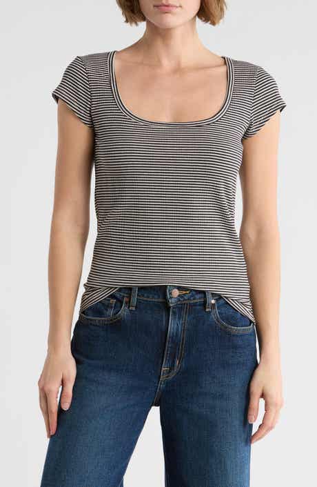 Splendid Fitted Scoop Neck T-Shirt