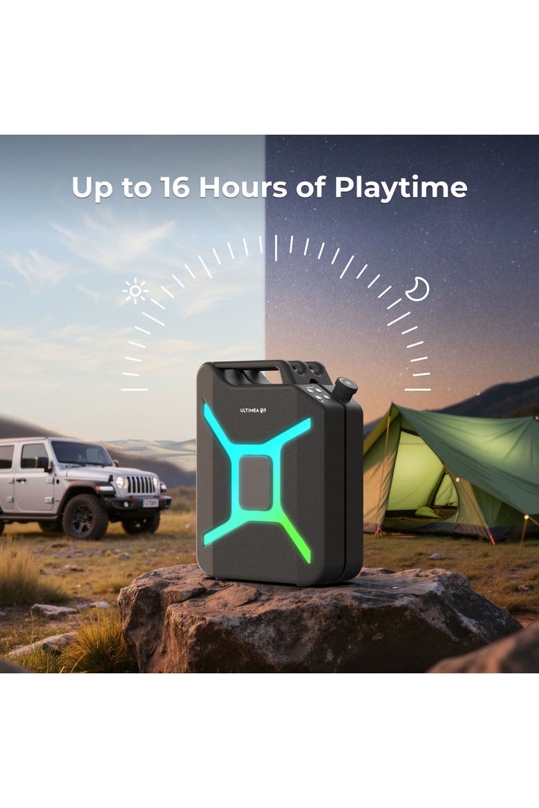 Portable Party Speaker, 300W Bass Boost, RGB, TWS, Mic/Guitar Input, App Control, Bluetooth Speaker, Alternate, color, Black