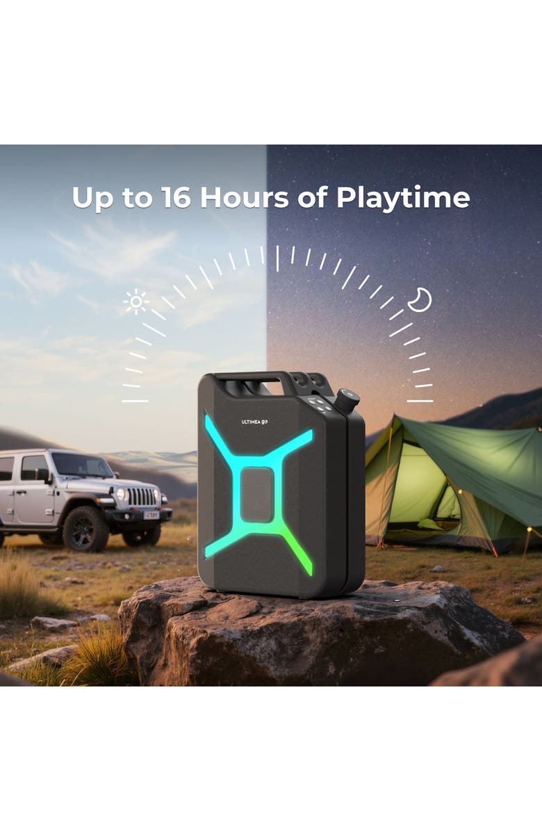 Ultimea Go Portable Party Speaker, 300W Bass Boost, RGB, TWS, Mic/Guitar Input, App Control, Bluetooth Speaker, Alternate, color, Black