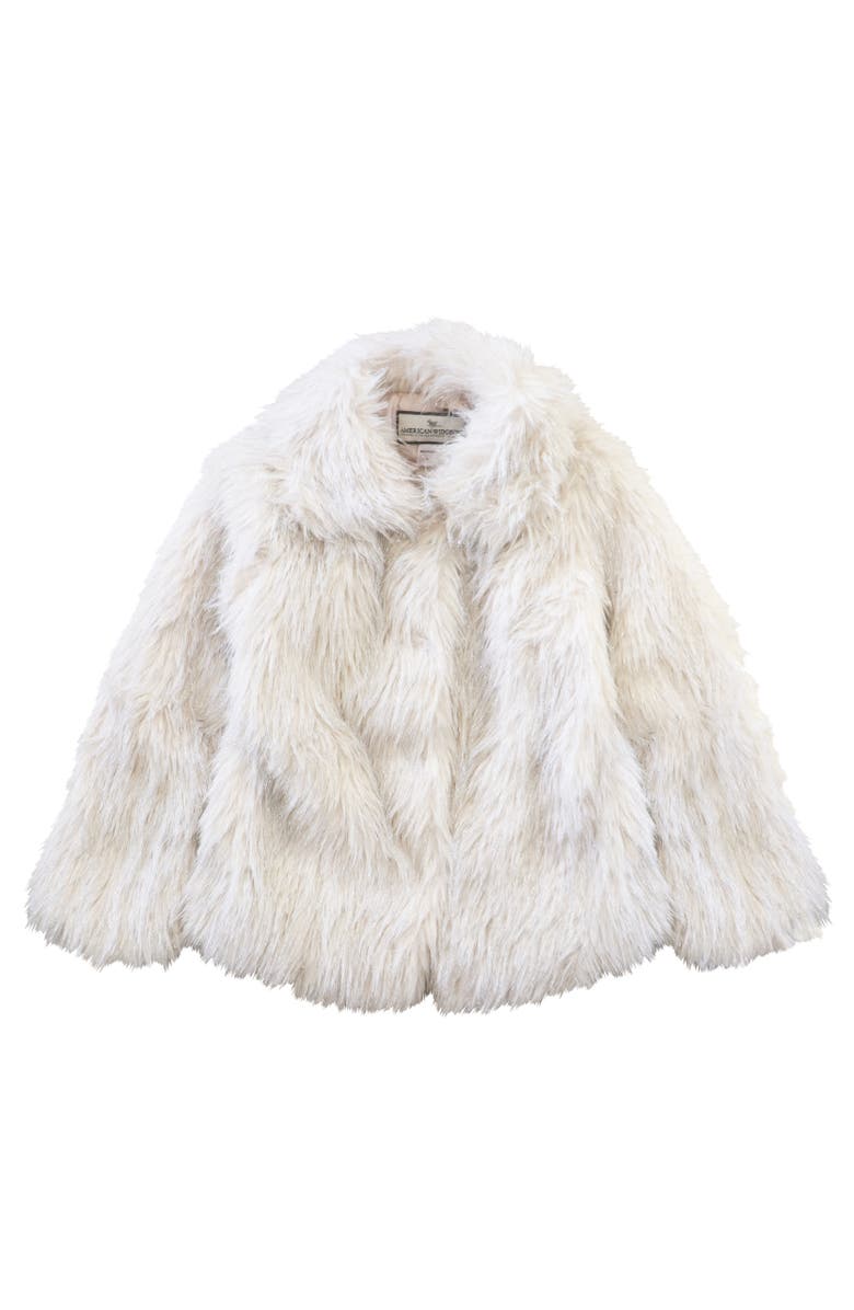 Widgeon Faux Fur Sparkle Snap Front Jacket, Main, color, Shooting Star