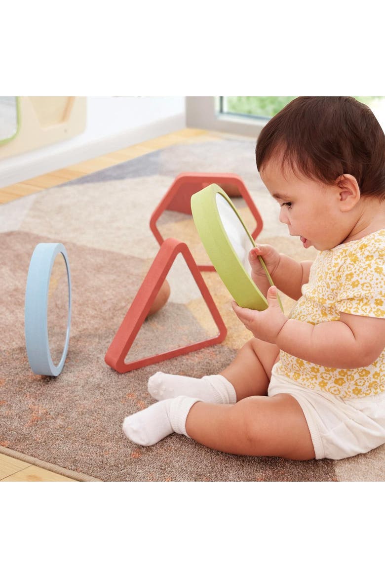 Wall Mounted Infant Toddler Mirror Set, Alternate, color, Beige