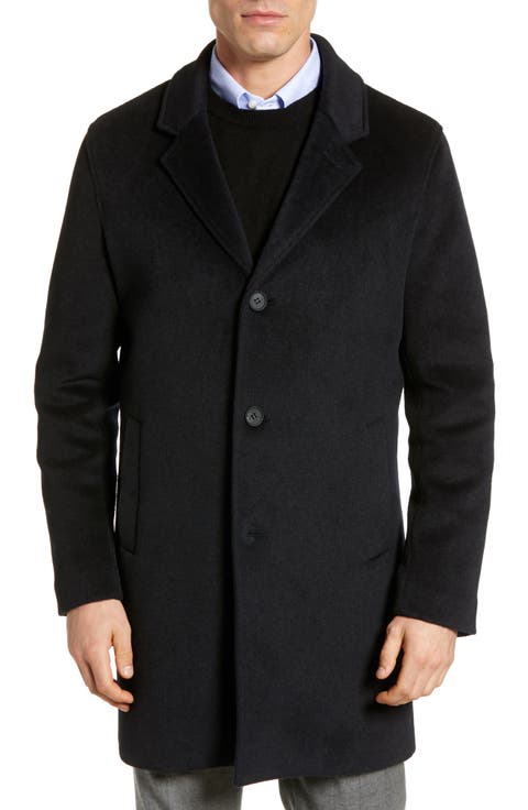 Regular Fit Stretch Wool Coat
