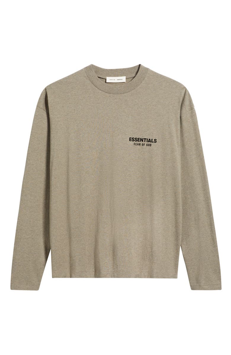 Fear of God Essentials Classic Fit Long Sleeve Logo T-Shirt, Alternate, color, Homestead Heather