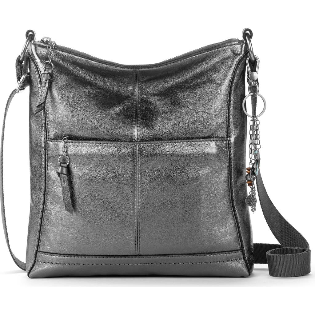 The Sak Lucia Crossbody Leather Bag In Gray