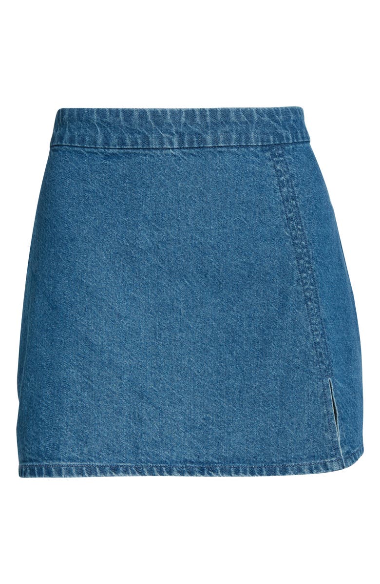 Billabong Wave Wash Denim Miniskirt, Alternate, color, Salt Washed