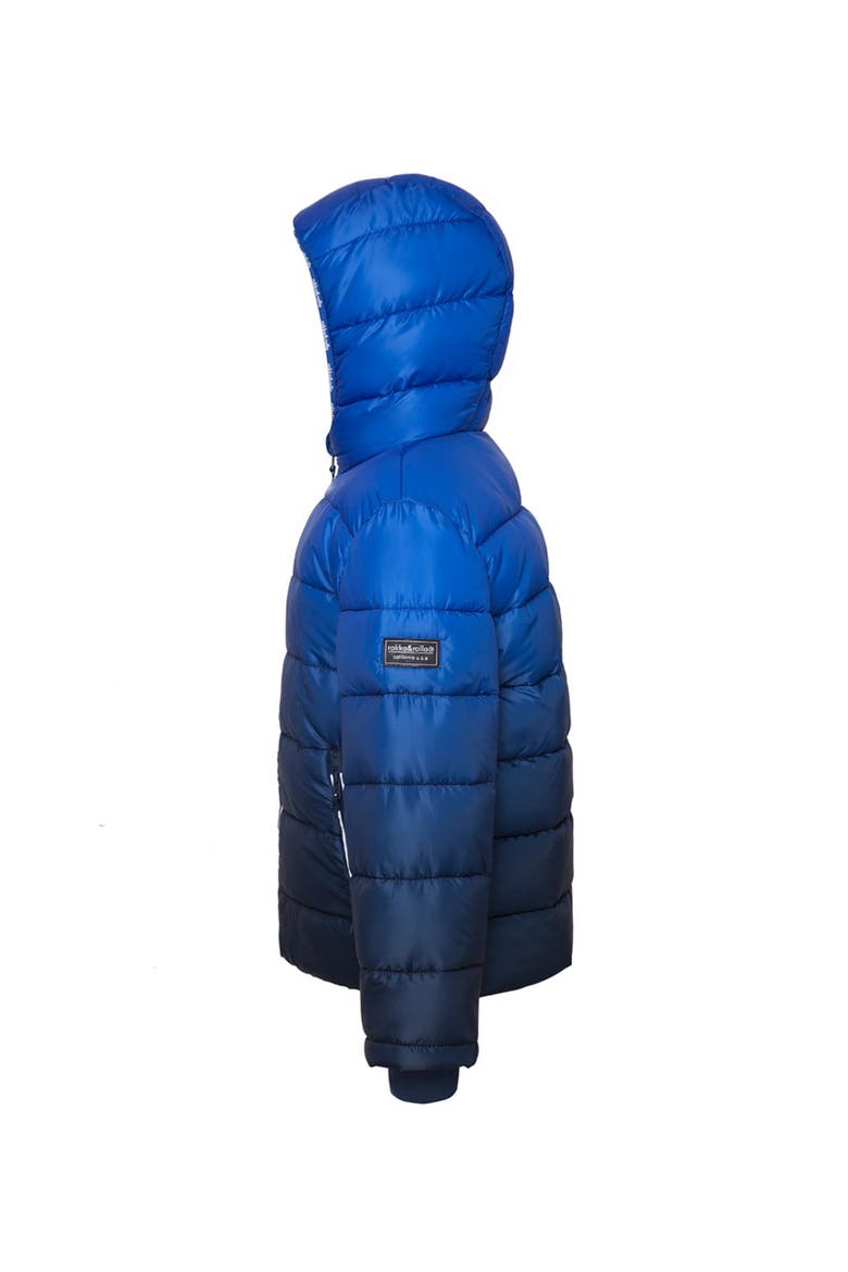 Kids' Heavyweight Fleece Lined Puffer Jacket, Alternate, color, Blue gradient