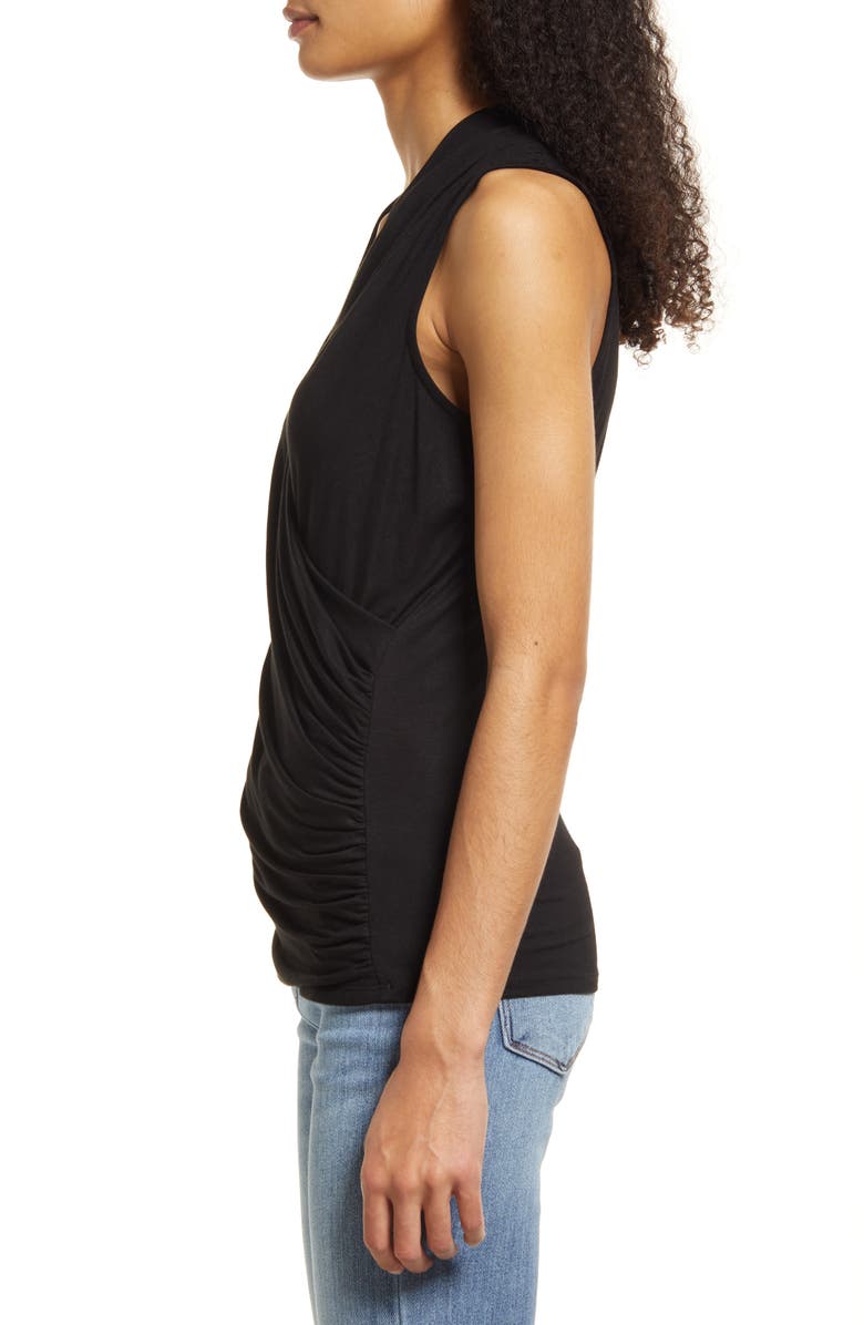 Loveappella Cross Drape Sleeveless Top, Alternate, color,