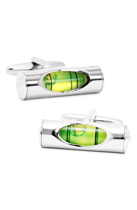 Green Level Cuff Links