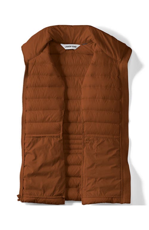 Lands' End Wanderweight Packable Ultralight Down Vest In Brown
