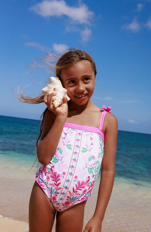 Feather 4 Arrow Kids' Shelly Upf 50+ One-piece Swimsuit In Pink