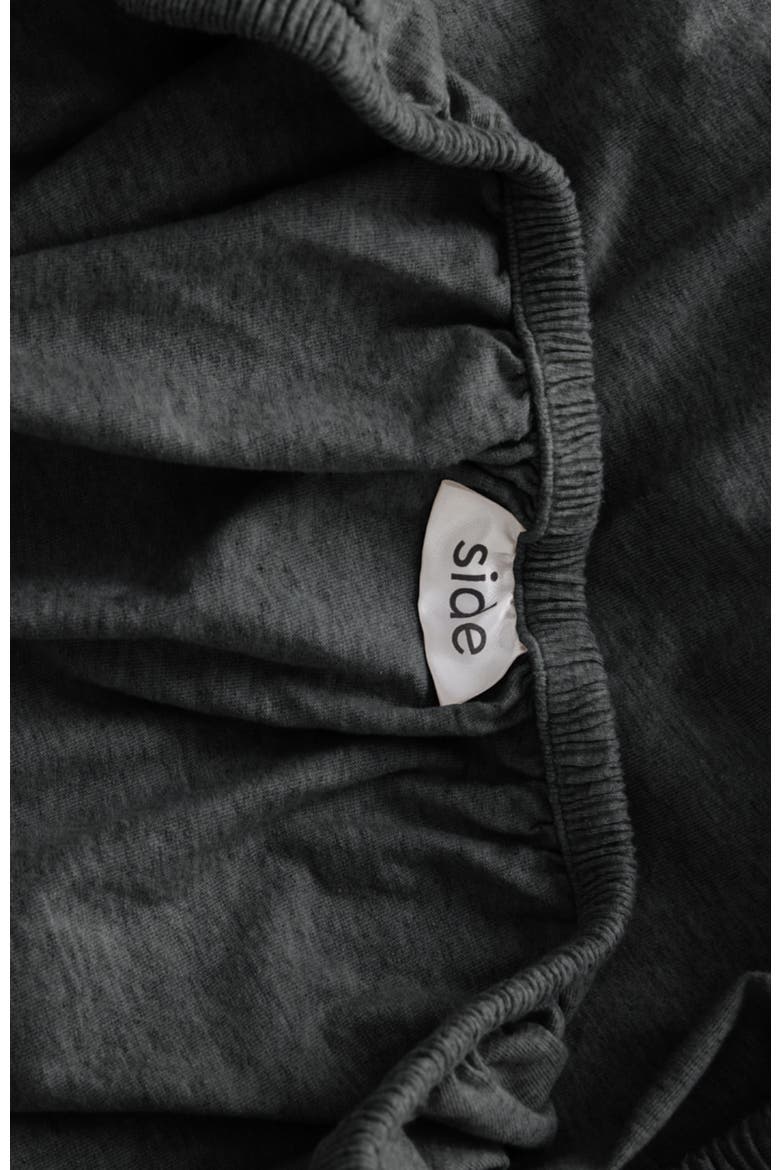 Organic Favorite Tee Jersey Fitted Sheet, Alternate, color, Charcoal Heather
