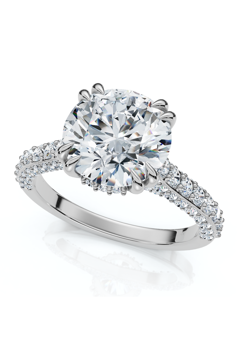Certified 2 3/4Ct Diamond Engagement Ring 14k Gold Lab Grown, Alternate, color, 14k White Gold