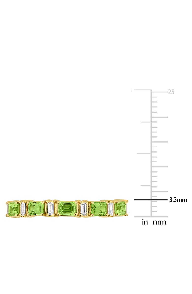 Julianna B. Sapphire & Diamond Semi-Eternity Ring 14k, Alternate, color, Green Sapphire/Yellow Gold