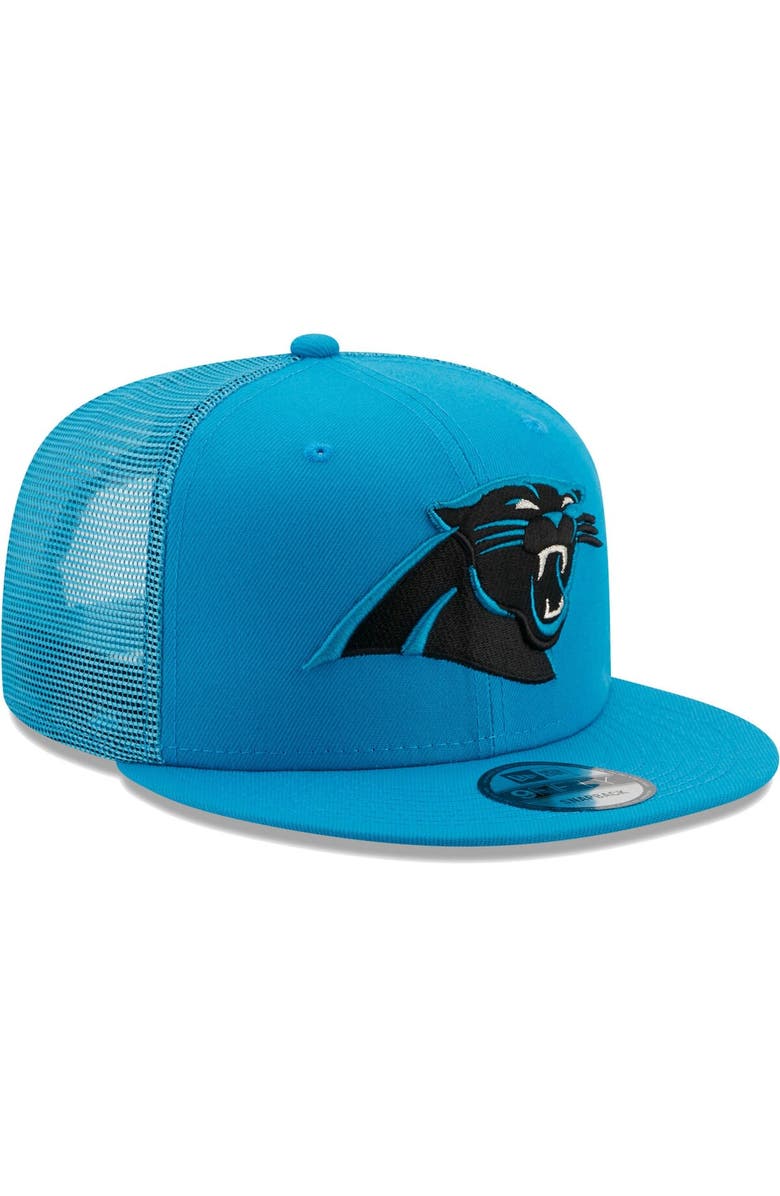 New Era Men's New Era Blue Carolina Panthers Classic Trucker 9FIFTY Snapback Hat, Alternate, color, 