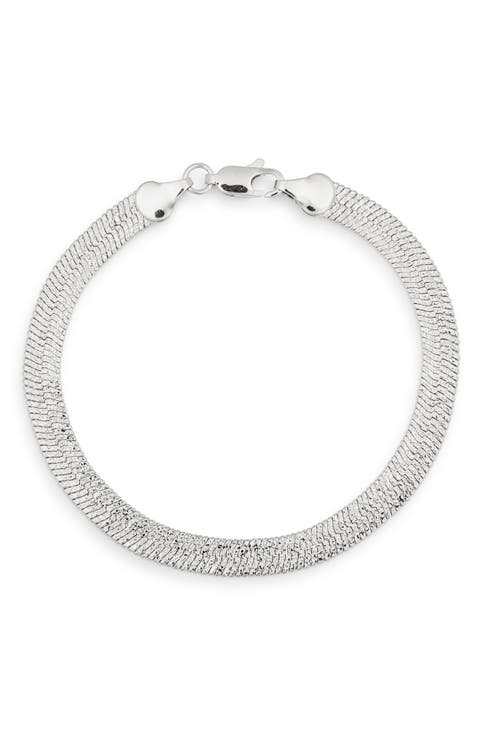 Dawn Textured Herringbone Bracelet