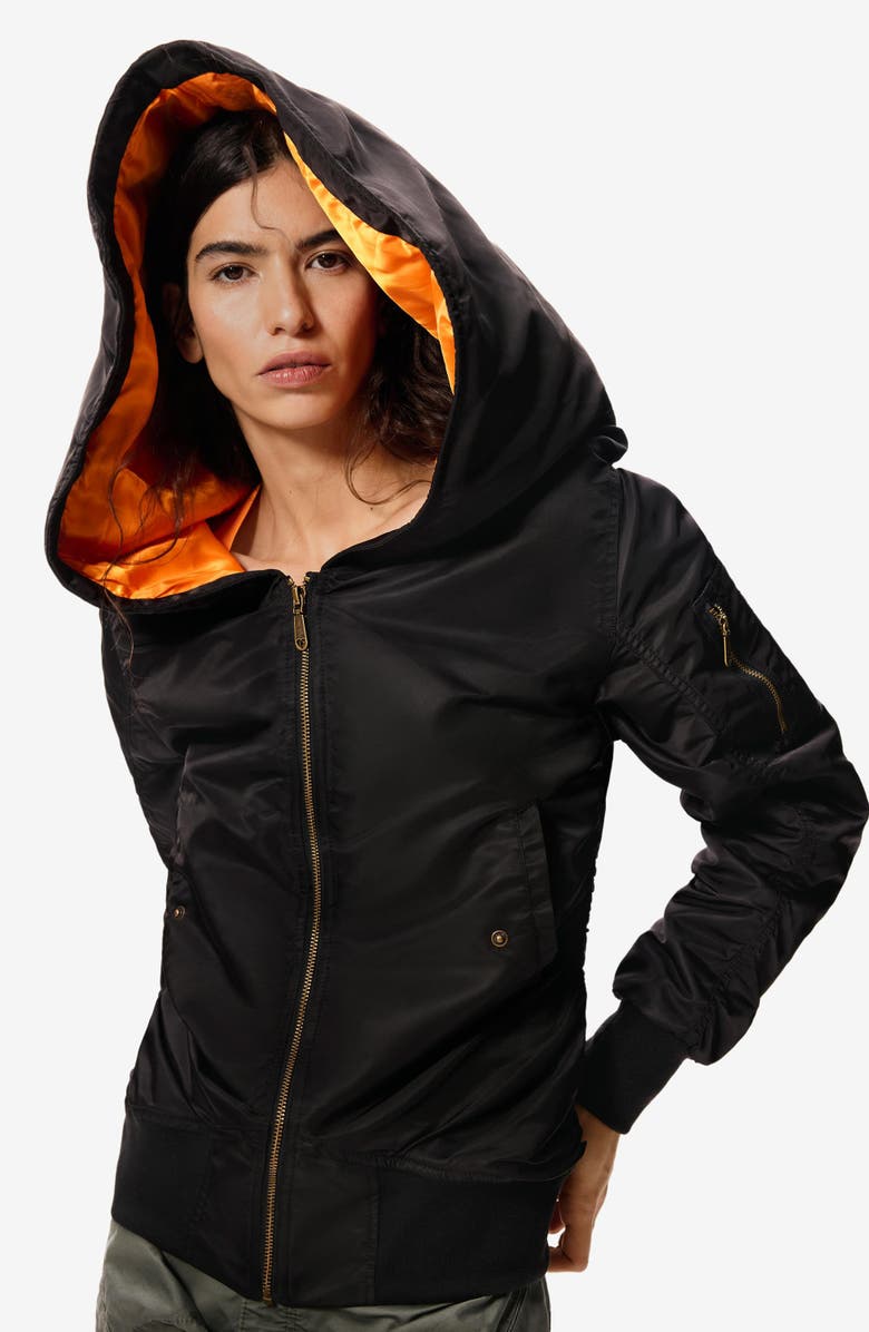 Desigual Masha Popova Hooded Jacket, Alternate, color, Black